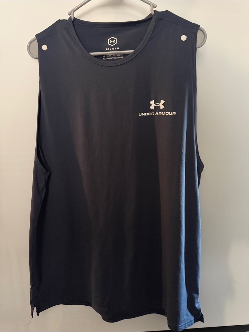 Under Armour Men’s Sleeveless Training Tank - Black with White Logo